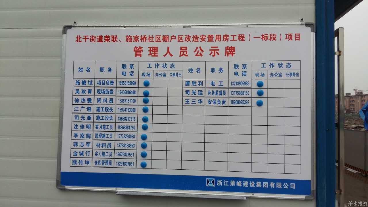 北干街道棚户区刷新安顿房项目高标准建设治理-项目治理-杭州萧山水务投资生长有限公司