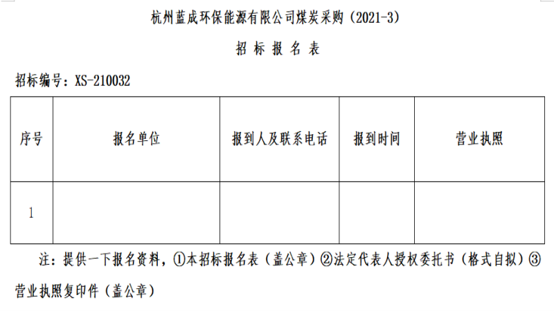 杭州蓝成环保能源有限公司煤炭采购&#65288;2021-3&#65289;招标变换通告 - 招标信息 - 杭州萧山情形集团有限公司